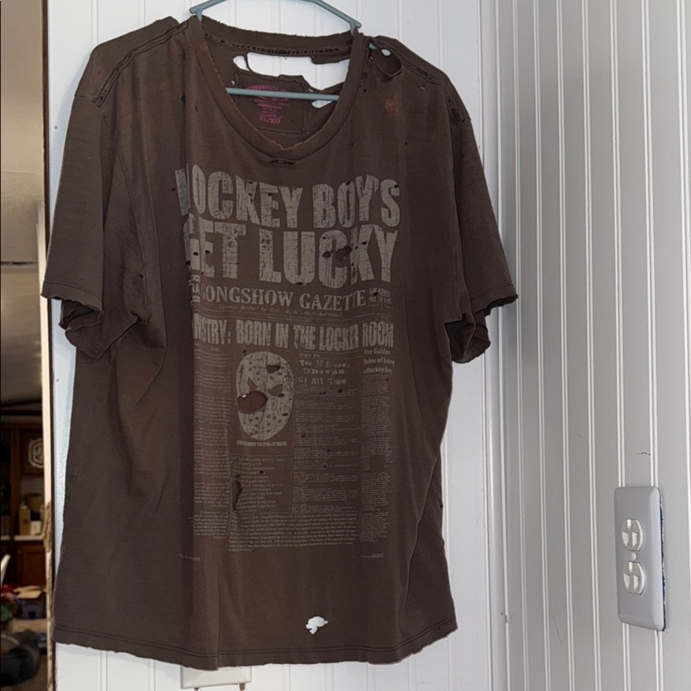 Men's Brown Graphic T-Shirt